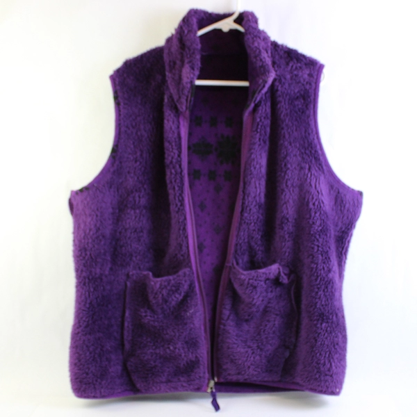 Great Northwest Indigo Purple Fleece Zip-Up Vest Women's Size 1X