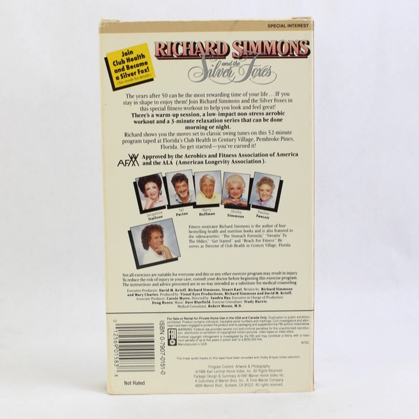 Vintage Richard Simmons and the Silver Foxes VHS 1986