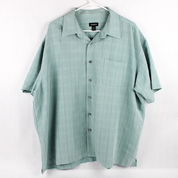 Van Heusen Mint Green Button-Up Top Men's Size 2XL 18-18 1/2