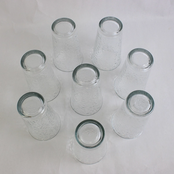 Set of 8 Libbey Chateau Textured Tumbler Glasses 6 Inch