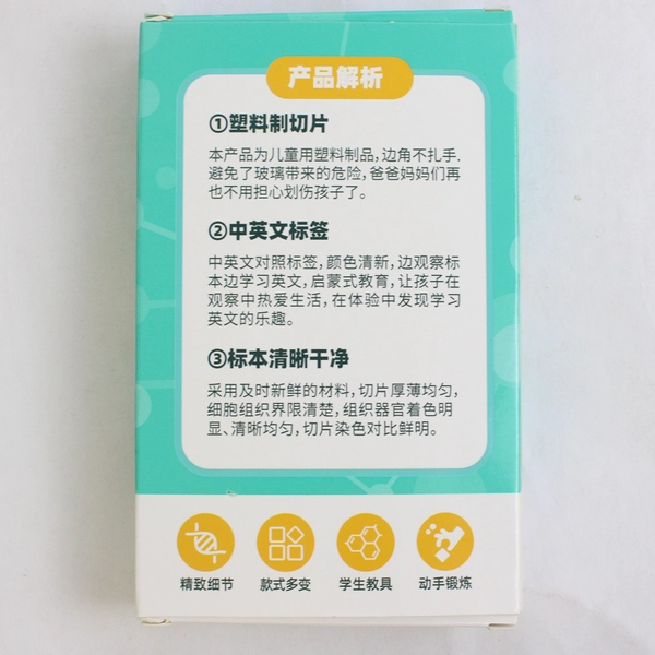 Set of 12 Student Biological Specimen Slides Plants and Animals