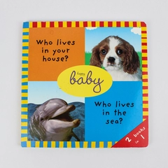 Happy Baby 2 Books In 1 Who Lives in Your House & Who Lives in the Sea BB