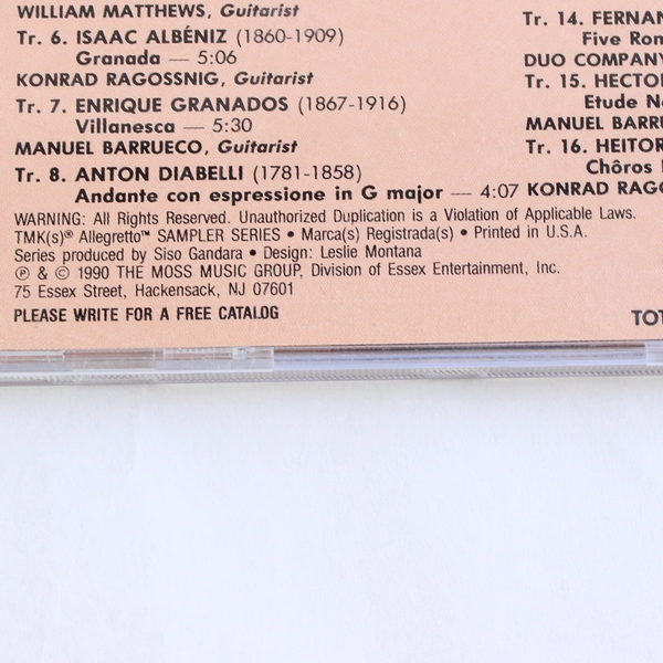 Spotlight on Guitar Audio CD Allegretto Various Artists 1990