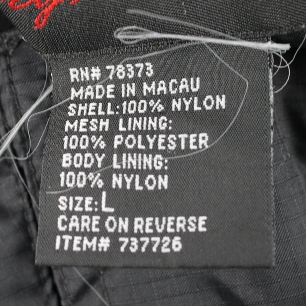 Kirkland Signature Black Vented Windbreaker Jacket Men's Size Large