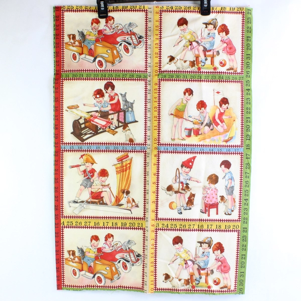 Moda Wee Play 21088 Woven Lightweight Quilting Cotton Fabric 42" W x 30 in Panel