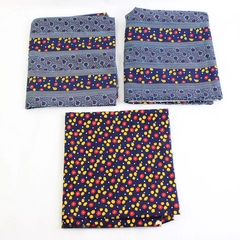 Lot of 3 Marcus Bros Woven Quilting Cotton Fabric 42" W x 0.5-2 Yds Blue Floral