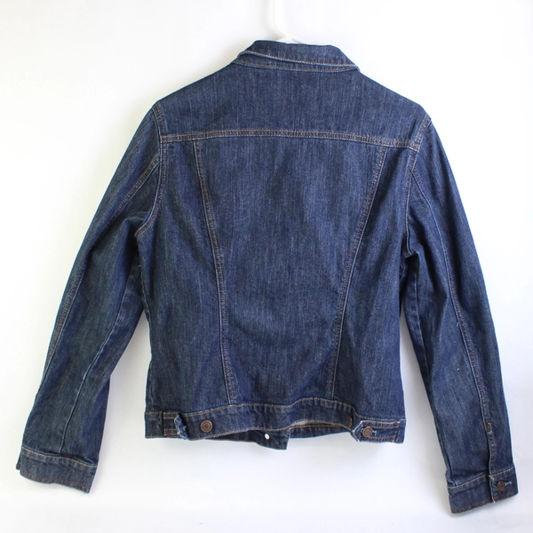 New York & Company Medium Wash Denim Jacket Women's Size Large