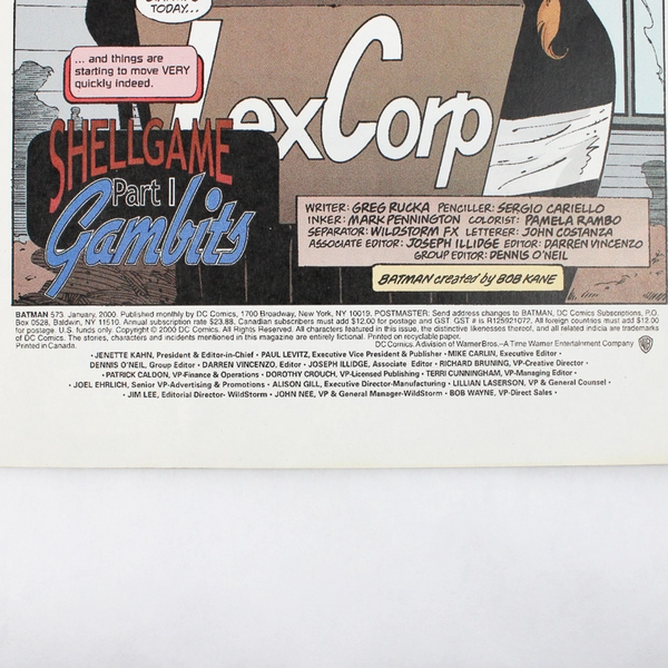 Batman No. 573 Shellgame:1 No Man's Land Comic Jan 2000