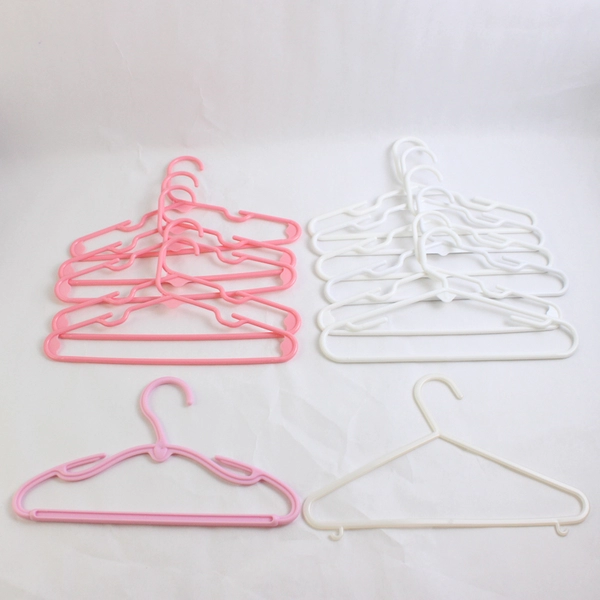 Mixed Lot of 13 White and Pink Children's Clothes Hangers