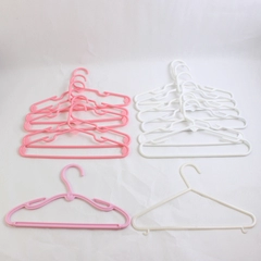 Mixed Lot of 13 White and Pink Children's Clothes Hangers