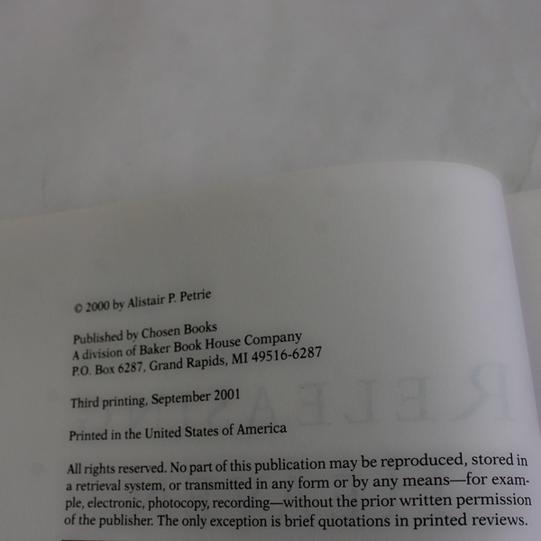 Releasing Heaven On Earth By Alistair Petrie 2001 Paperback