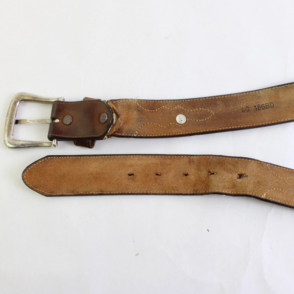 Justin Top Grain Cowhide Brown Leather Belt Western Style 166BD Size 40