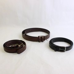 Lot of 3 Brown and Black Leather Belts Size 40 for DIY Crafting Reuse Upcycle