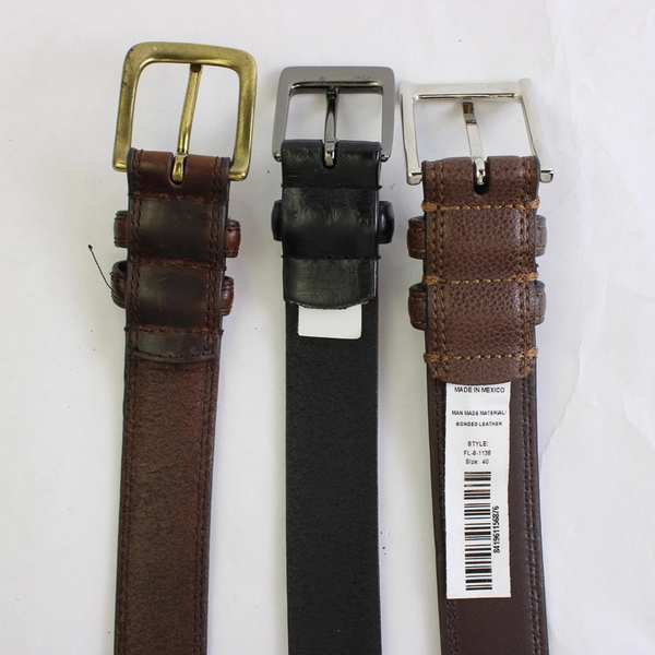 Lot of 3 Brown and Black Leather Belts Size 40 for DIY Crafting Reuse Upcycle
