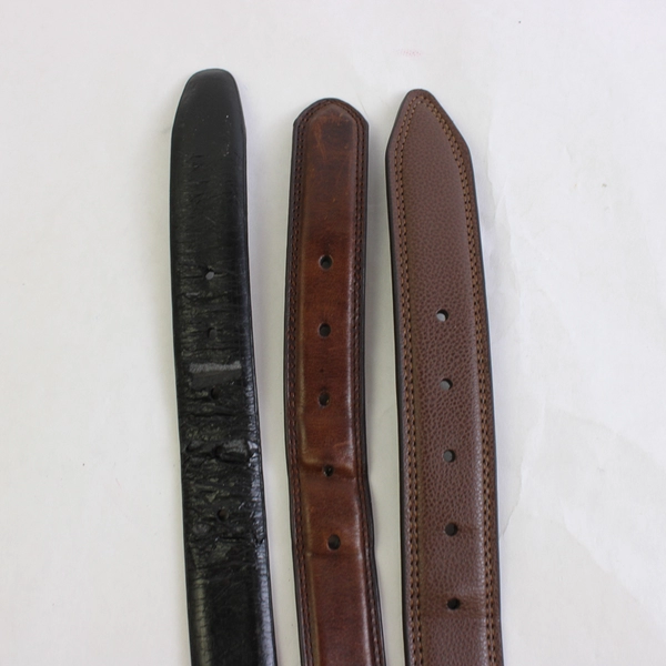 Lot of 3 Brown and Black Leather Belts Size 40 for DIY Crafting Reuse Upcycle