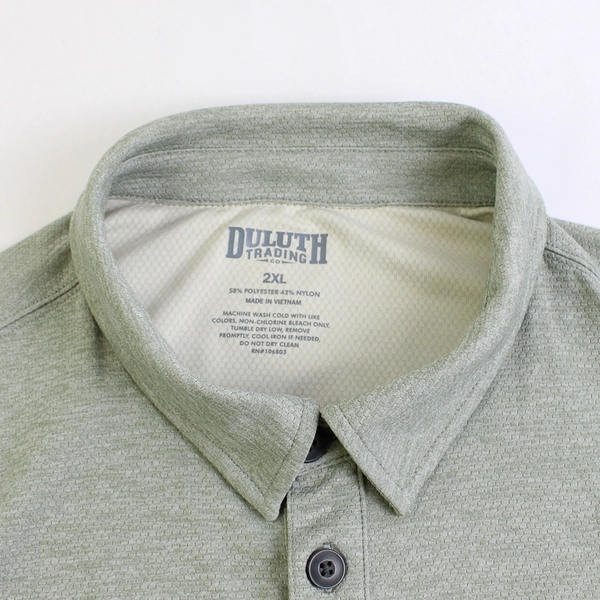 Duluth Trading Co. Green-Gray Polo Shirt Men's Size 2XL