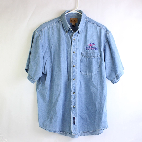 Oregon State Fair & Expo Center Original Denim Button-Down Men's Large