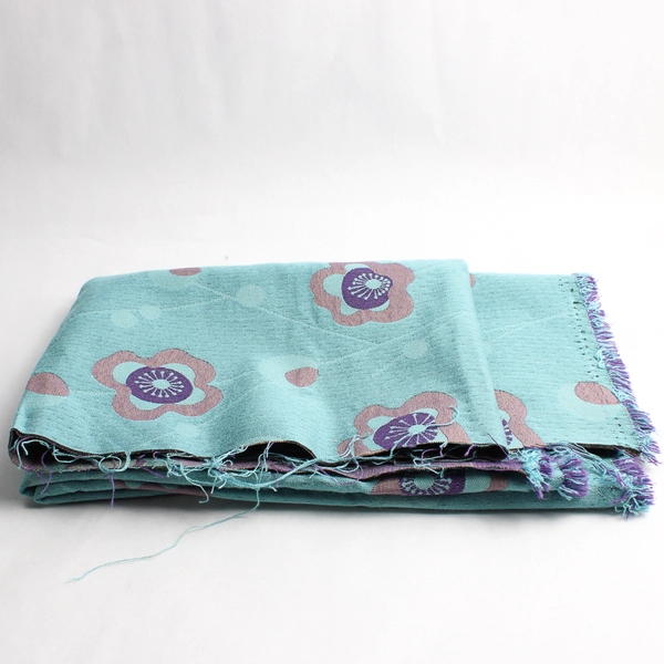 1 Piece Heavyweight Woven Upholstery Fabric 55" W x 1 Yd 1960's Mod Blue Floral