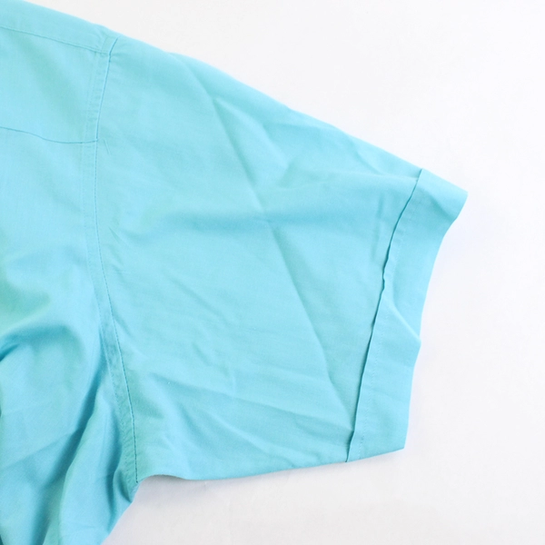 White Horse Turquoise Blue Snap-Button Men's Size 2XL