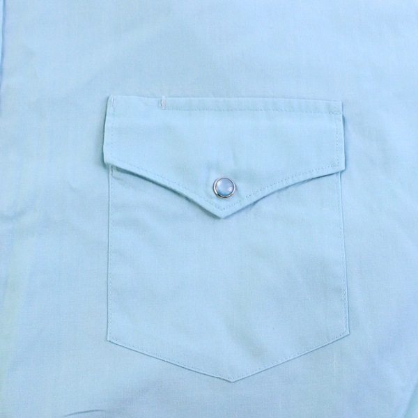 White Horse Turquoise Blue Snap-Button Men's Size 2XL