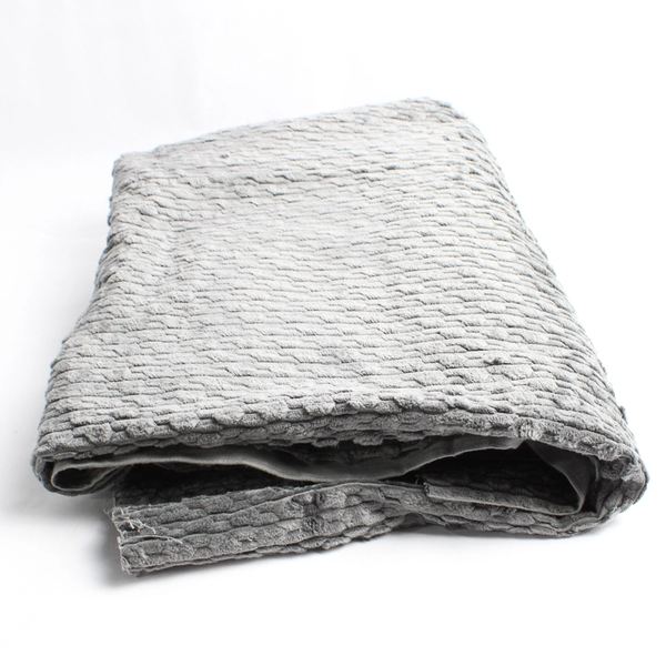 1 Pc Heavyweight Ribbed Velvet Woven Upholstery Fabric 45" W x 2.5 Yds Gray