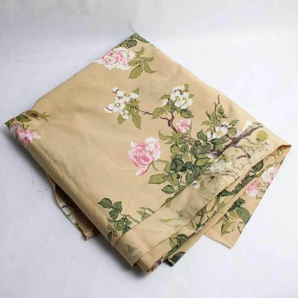 1 Piece VTG Woven Wide Back Percale Fabric 104" W x 1 1/3 Yd MET Museum Birdsong