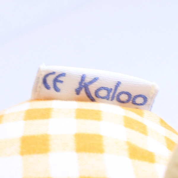 1998 Kaloo Gold Teddy Bear With Attached Baby Bear Teething Toy