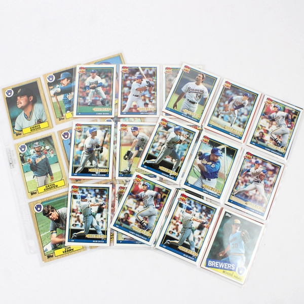 Lot of Vintage 50 1980s & 90s Baseball Cards Milwaukee Brewers