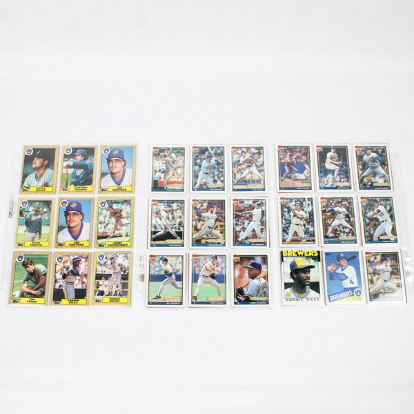 Lot of Vintage 50 1980s & 90s Baseball Cards Milwaukee Brewers