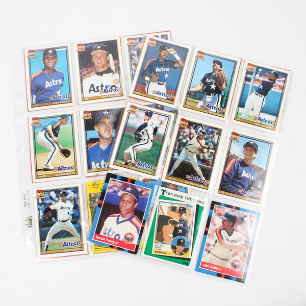 Lot of Vintage 36 1980s & 90s Baseball Cards Houston Astros