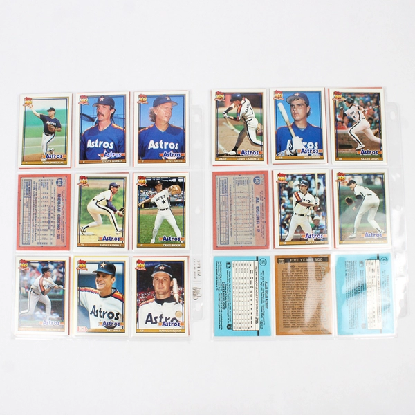 Lot of Vintage 36 1980s & 90s Baseball Cards Houston Astros