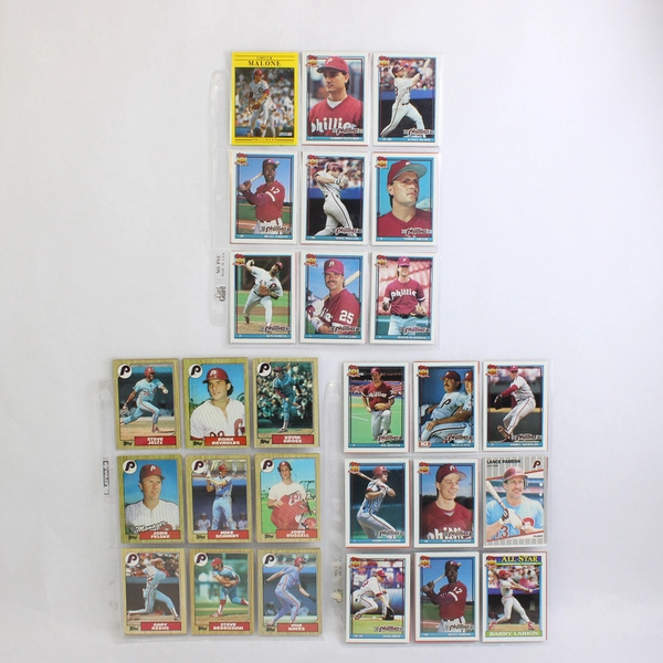 Lot of Vintage 54 1980s & 90s Baseball Philadelphia Phillies