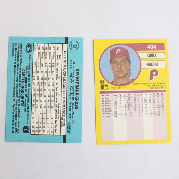 Lot of Vintage 54 1980s & 90s Baseball Philadelphia Phillies