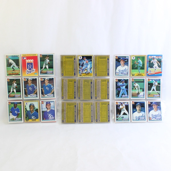 Lot of 49 Vintage 1980s & 90s Baseball Cards Kansas City Royals