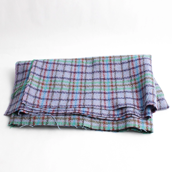 1 Piece Woven Midweight Wool Fabric 59" W x 1 Yd Purple Plaid