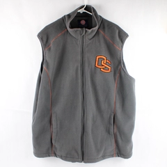 G-III Sports by Carl Banks Gray Fleece Vest Men's Size 2XL