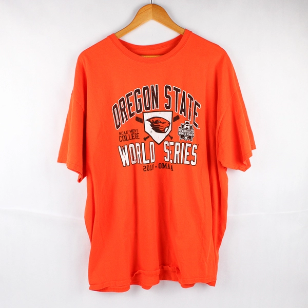 Lot of 2 Oregon State University and Solid Orange T-Shirts Men's 2XL
