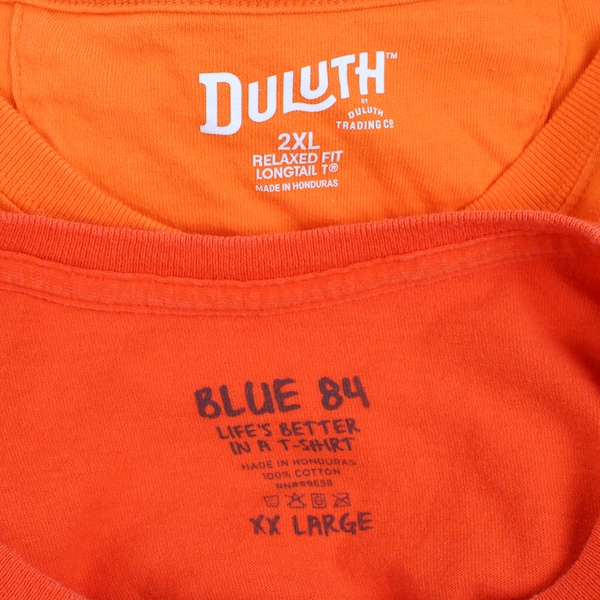 Lot of 2 Oregon State University and Solid Orange T-Shirts Men's 2XL