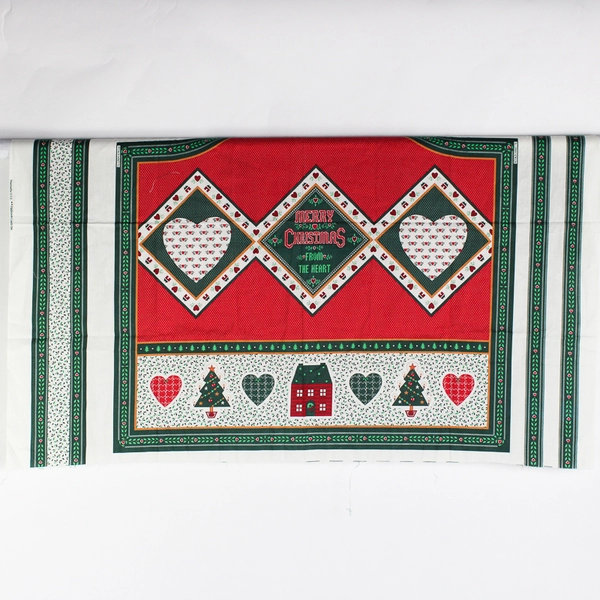 Wamsutta Hallmark Christmas Apron Panel Woven Lightweight Cotton Fabric UNCUT