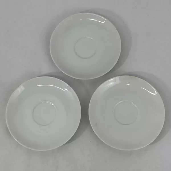 Set of 3 White Noritake Angela Cook N Serve China Saucers
