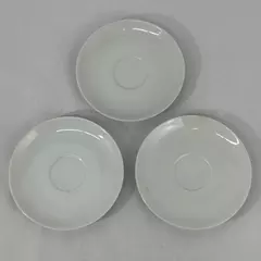 Set of 3 White Noritake Angela Cook N Serve China Saucers