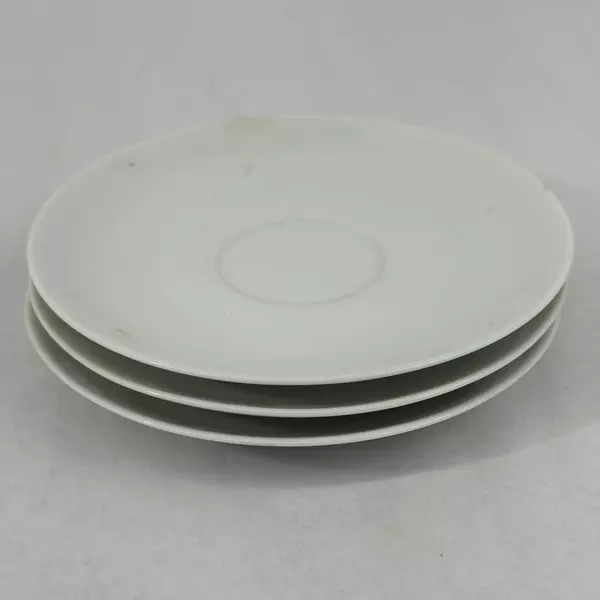 Set of 3 White Noritake Angela Cook N Serve China Saucers