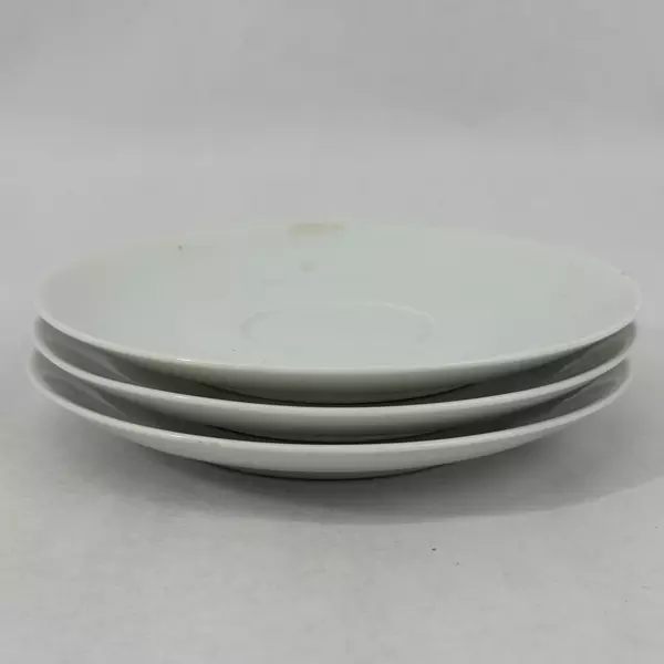 Set of 3 White Noritake Angela Cook N Serve China Saucers