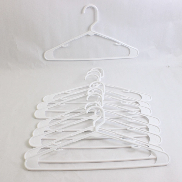 Lot of 18 Plastic Clothes Hangers in Blue and White