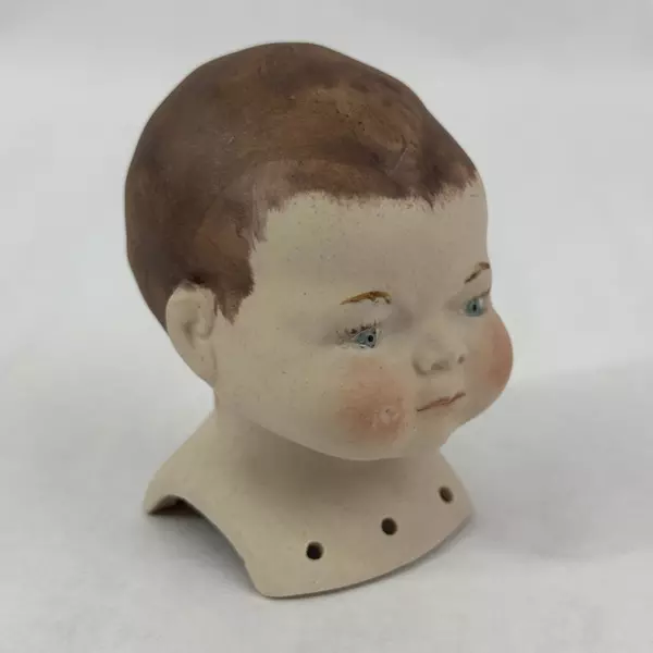 Hand Painted Male Doll Head 4 Inch