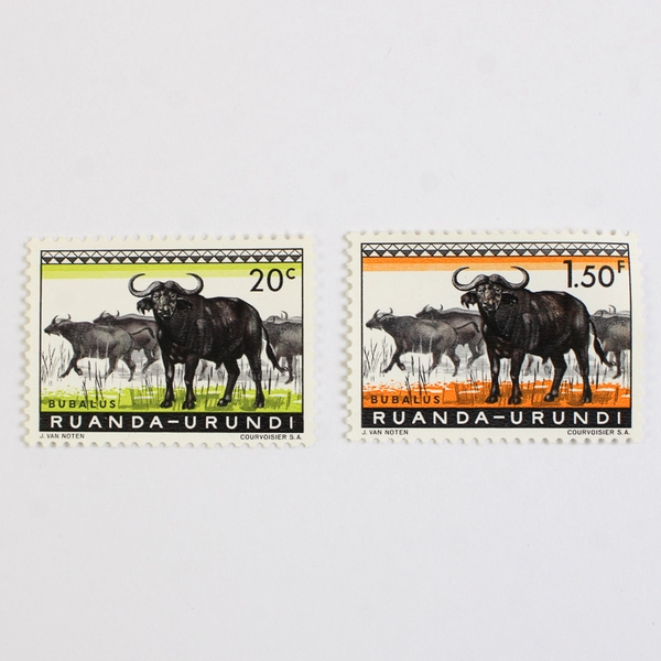 Lot of 12 Vintage Ruanda Urundi Mint NH Stamps African Animal Designs