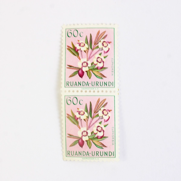 Lot of 21 Vintage Ruanda Urundi Mint NH Stamps Botanical Designs