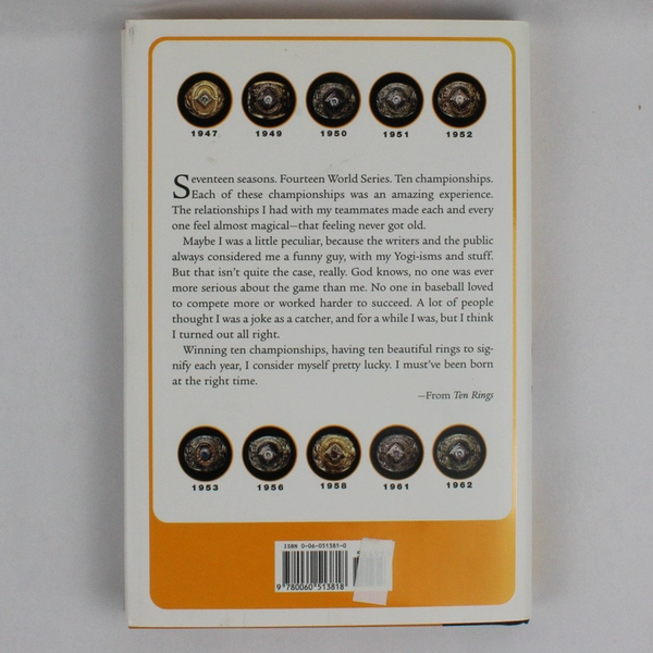 Ten Rings My Championship Seasons by Yogi Berra Dave Kaplan 2003 HC DJ 1st Ed