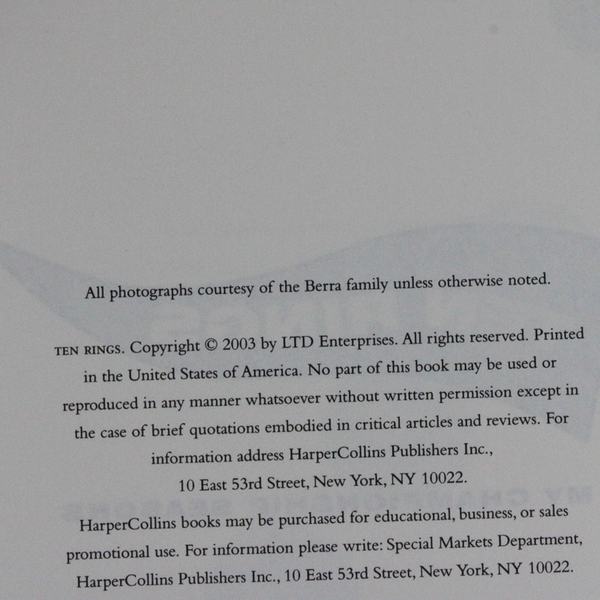 Ten Rings My Championship Seasons by Yogi Berra Dave Kaplan 2003 HC DJ 1st Ed