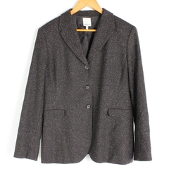 Anne Klein Blazer Button Up Jacket Black Women's Size 12